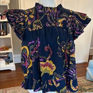 Love The Label Floral Ruffle Sleeve Top